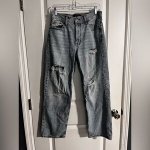 Aeropostale Relaxed Distressed Blue Jeans (4)